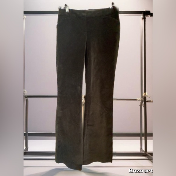 Body By Victoria Christie Fit Black Velvet 
Flare Leg Clasp Closure Zip up Pants - Picture 2 of 11